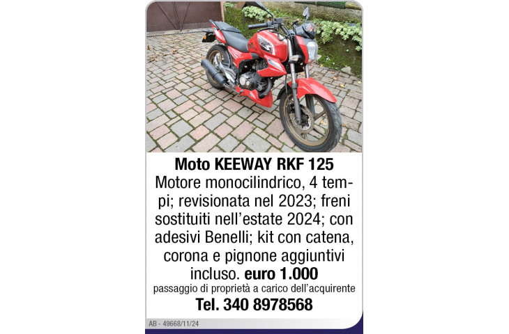 Moto keeway rkf 125